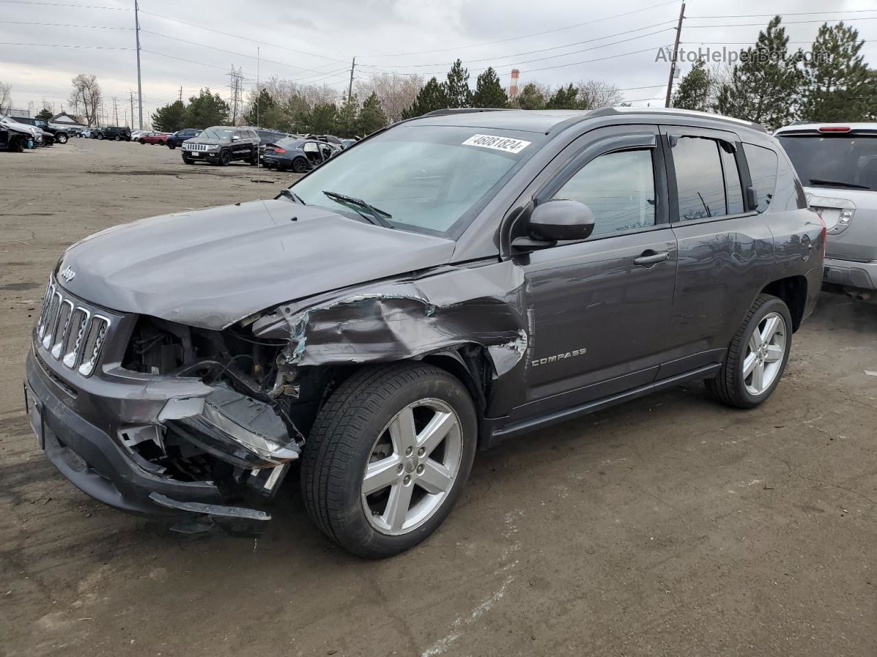 2014 Jeep Compass Latitude Gray vin: 1C4NJCEA1ED889672