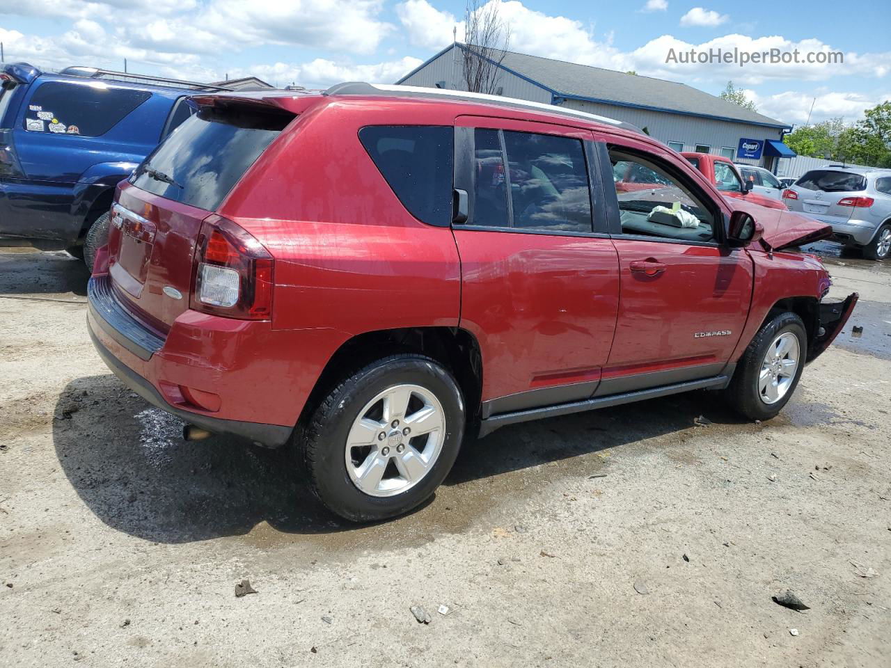 2016 Jeep Compass Latitude Maroon vin: 1C4NJCEA1GD709948