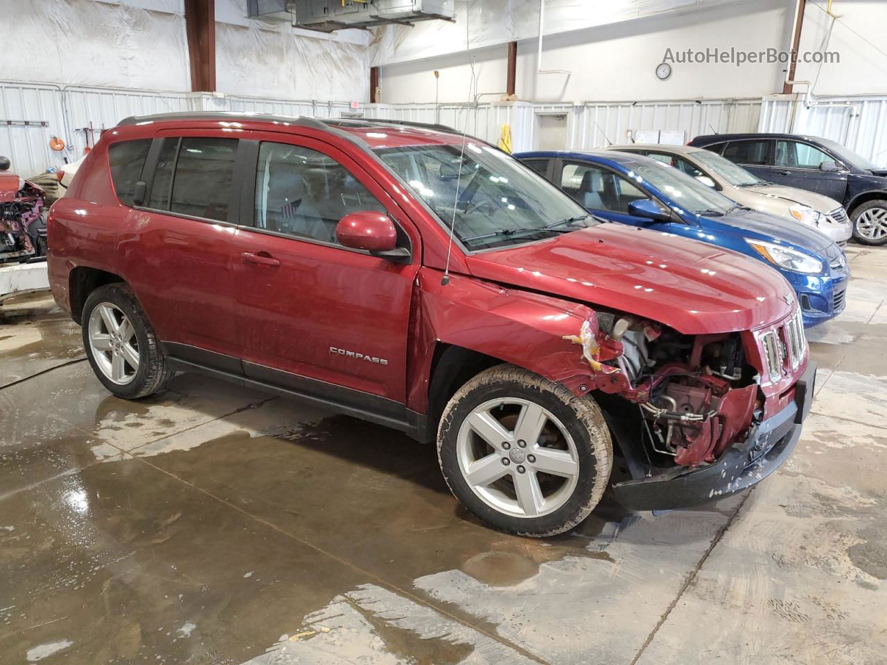 2014 Jeep Compass Latitude Красный vin: 1C4NJCEA2ED680831