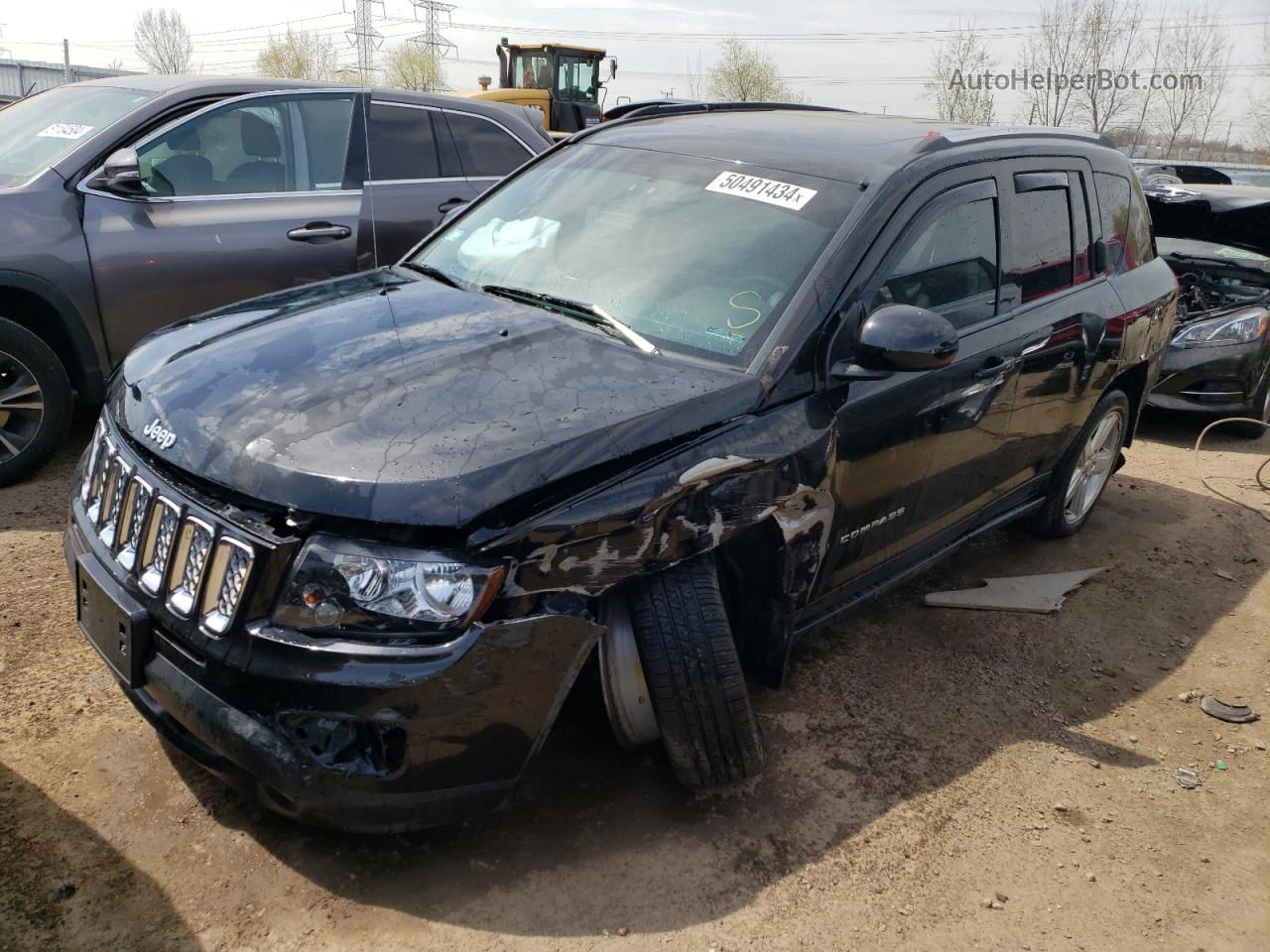 2014 Jeep Compass Latitude Черный vin: 1C4NJCEA2ED731938