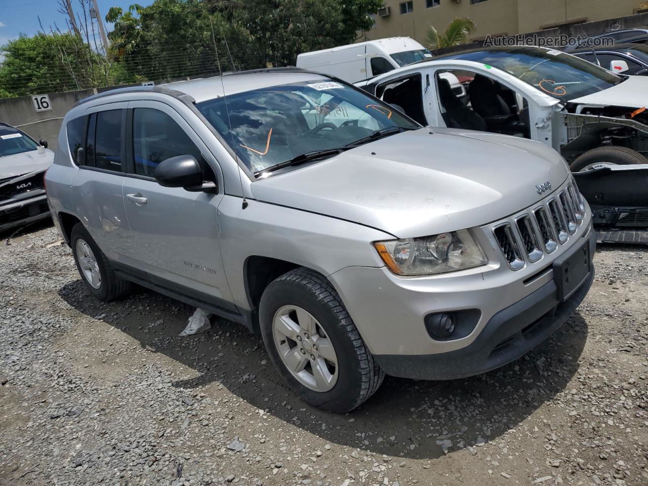 2013 Jeep Compass Latitude Silver vin: 1C4NJCEA3DD187710