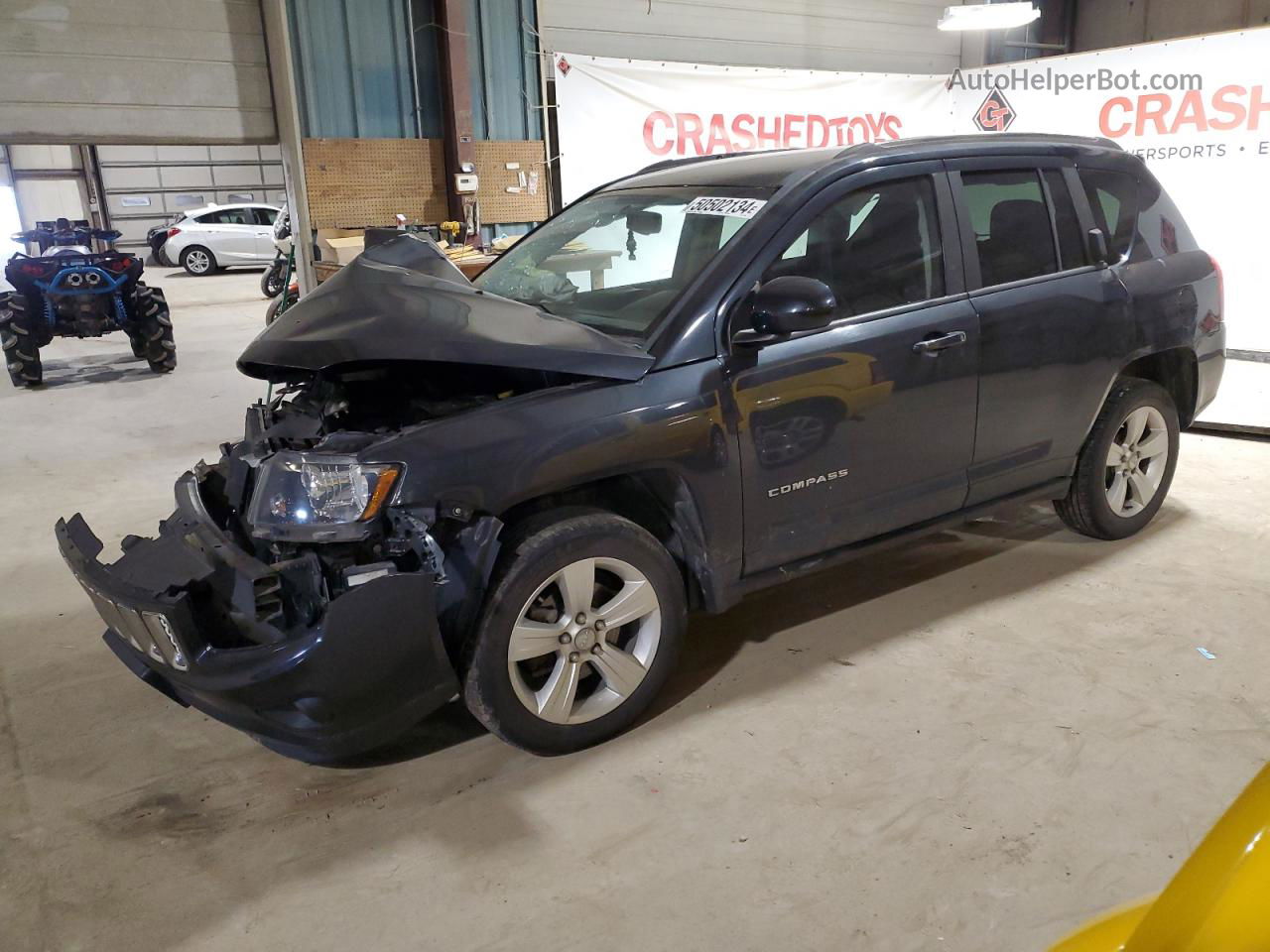 2014 Jeep Compass Latitude Gray vin: 1C4NJCEA3ED602283