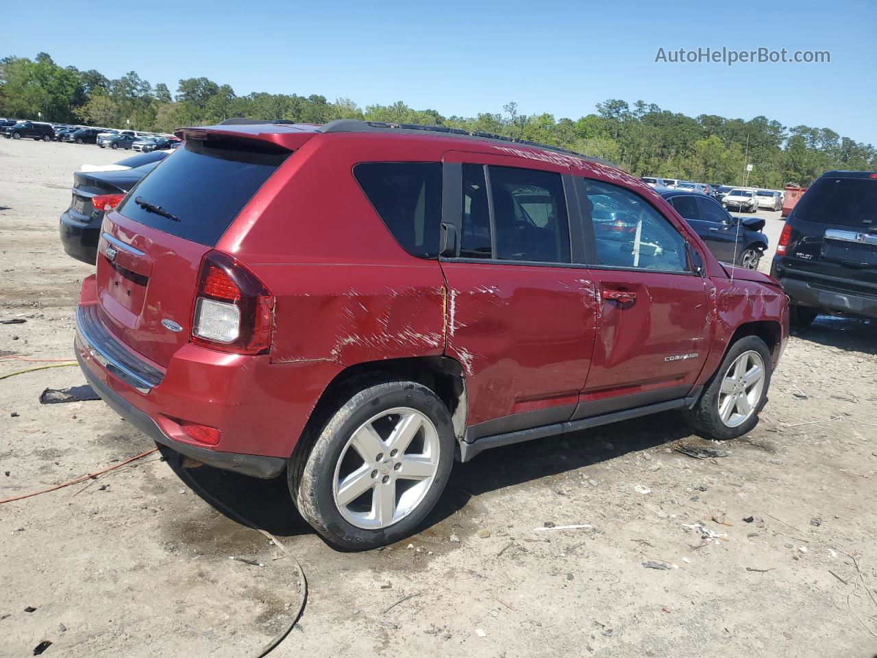 2014 Jeep Compass Latitude Красный vin: 1C4NJCEA3ED893139