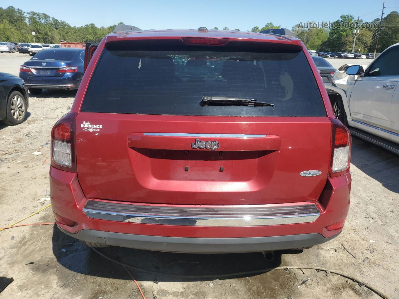 2014 Jeep Compass Latitude Red vin: 1C4NJCEA3ED893139