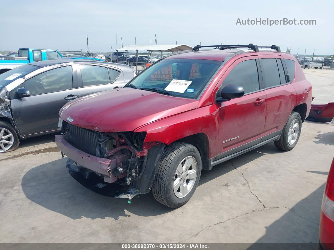 2013 Jeep Compass Latitude Red vin: 1C4NJCEA4DD182953