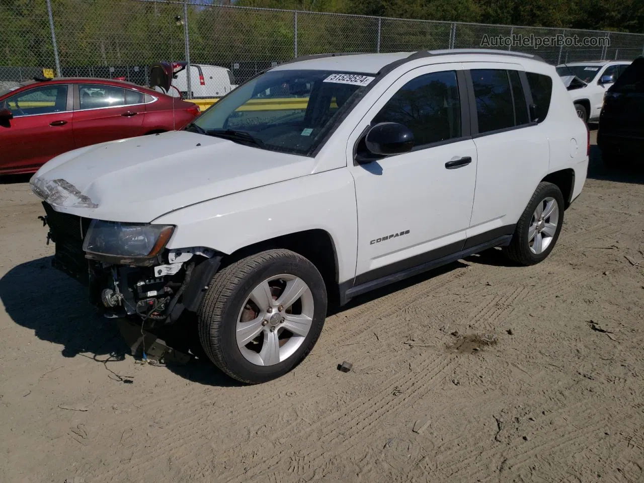 2016 Jeep Compass Latitude White vin: 1C4NJCEA4GD599834