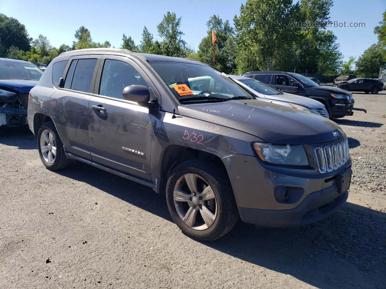 2016 Jeep Compass Latitude Gray vin: 1C4NJCEA5GD599521