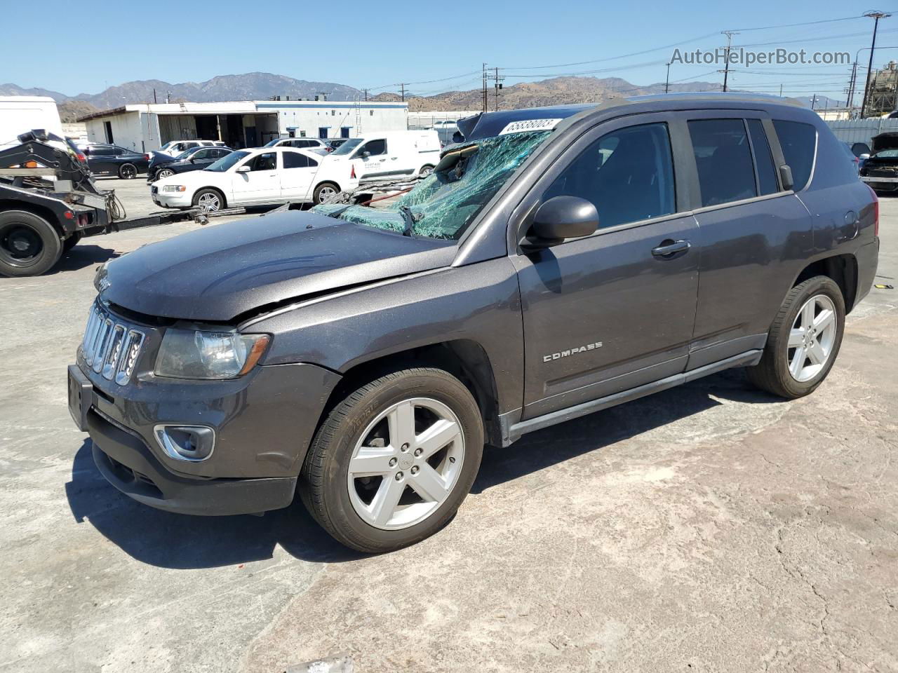 2014 Jeep Compass Latitude Gray vin: 1C4NJCEA7ED753904