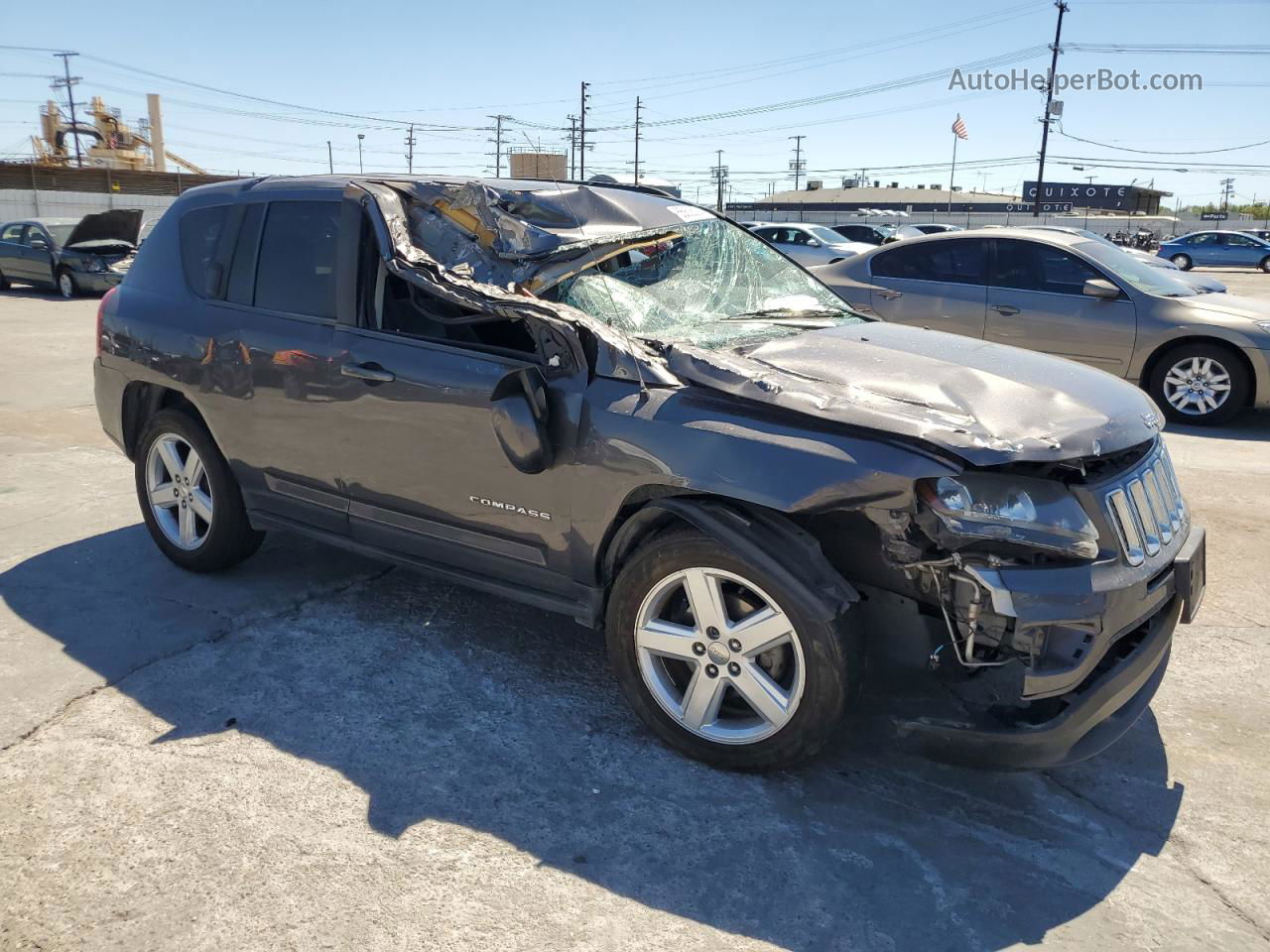 2014 Jeep Compass Latitude Gray vin: 1C4NJCEA7ED753904