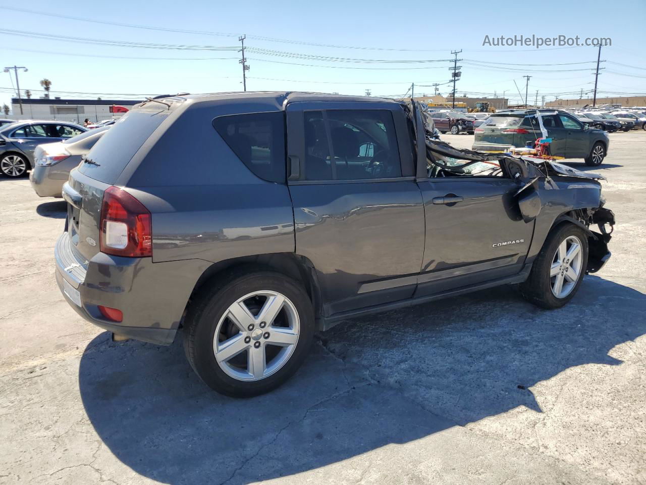 2014 Jeep Compass Latitude Gray vin: 1C4NJCEA7ED753904