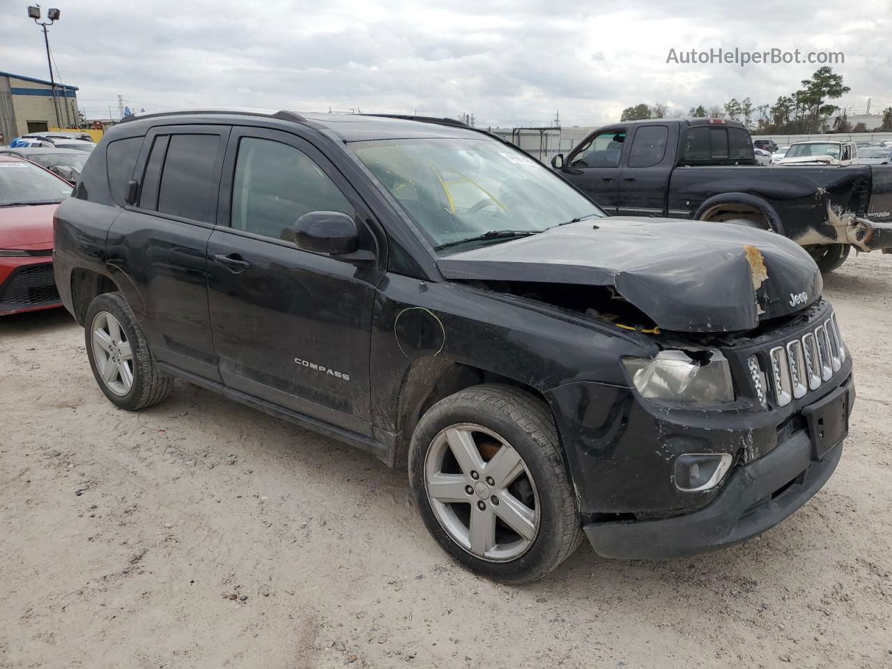 2014 Jeep Compass Latitude Black vin: 1C4NJCEA7ED754888