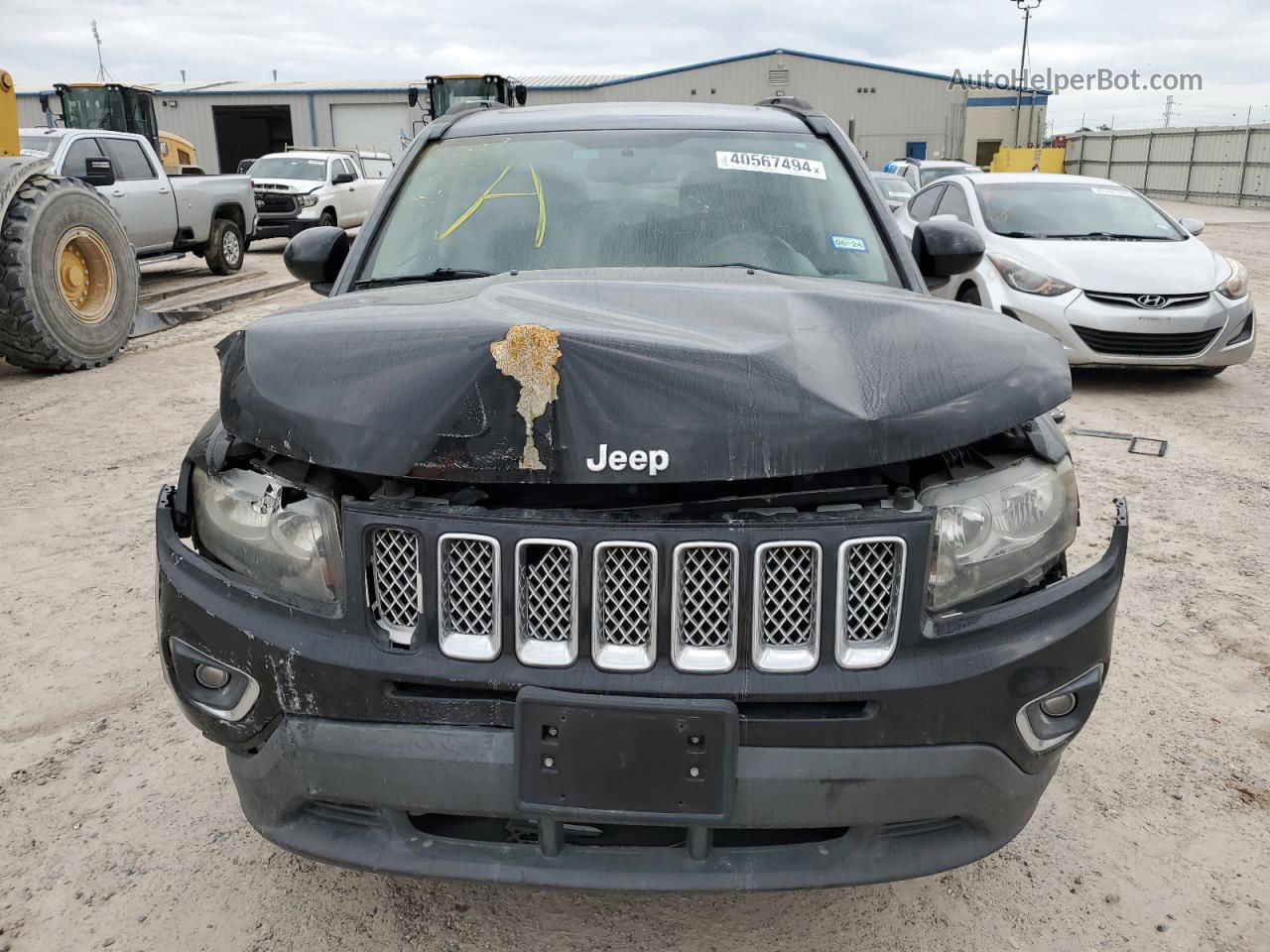 2014 Jeep Compass Latitude Черный vin: 1C4NJCEA7ED754888