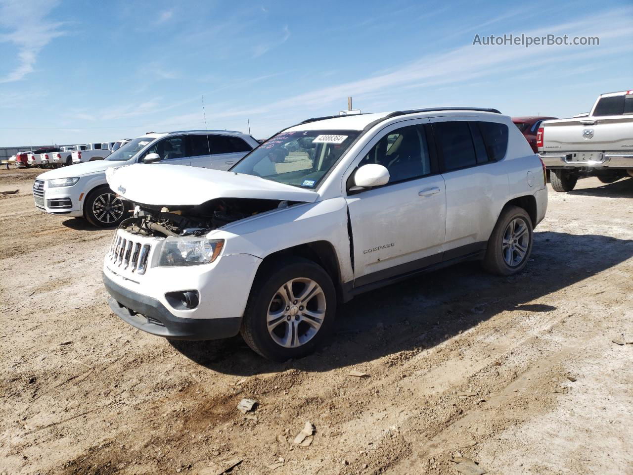 2016 Jeep Compass Latitude White vin: 1C4NJCEA8GD744843