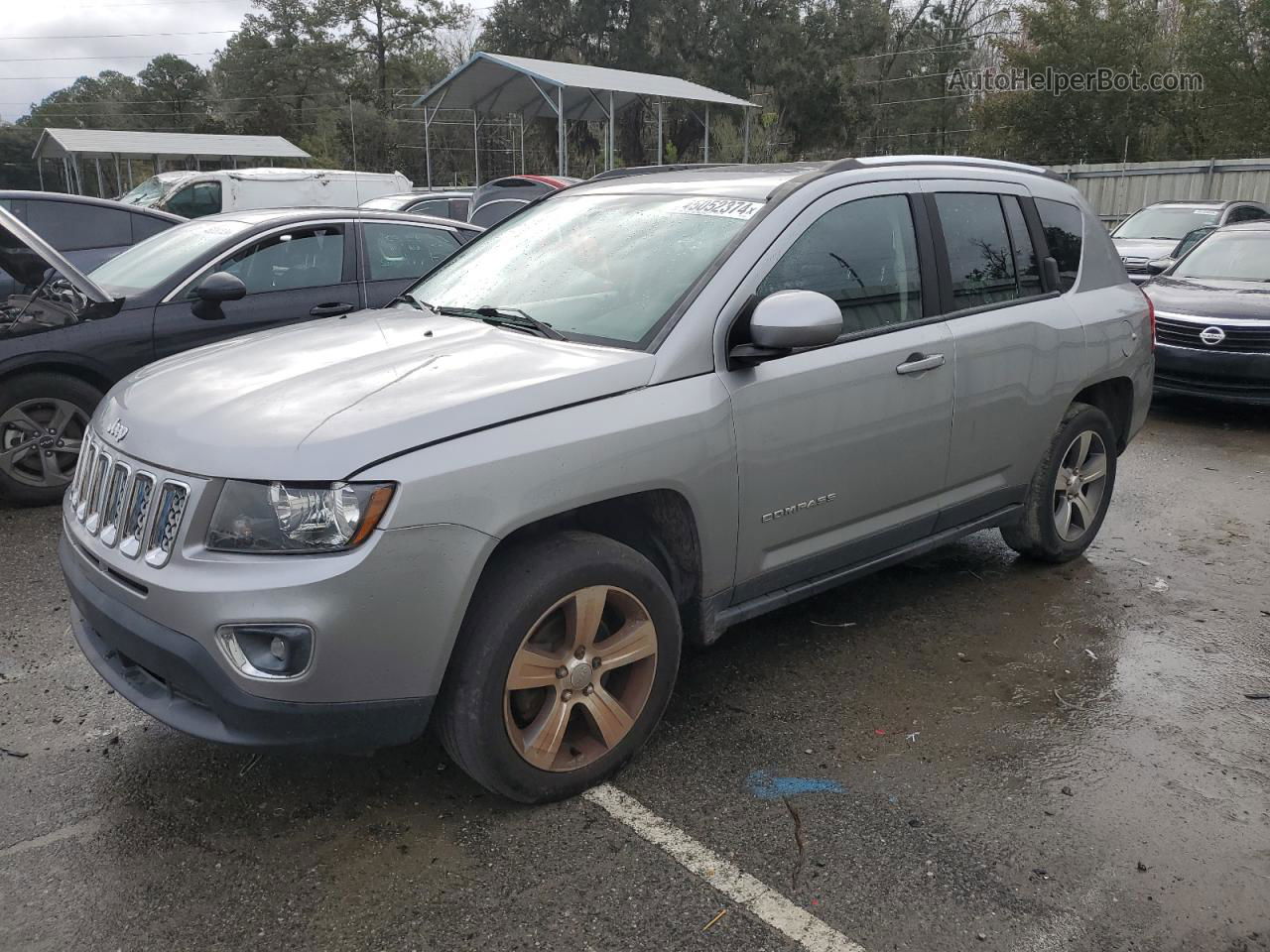 2016 Jeep Compass Latitude Silver vin: 1C4NJCEA8GD792651