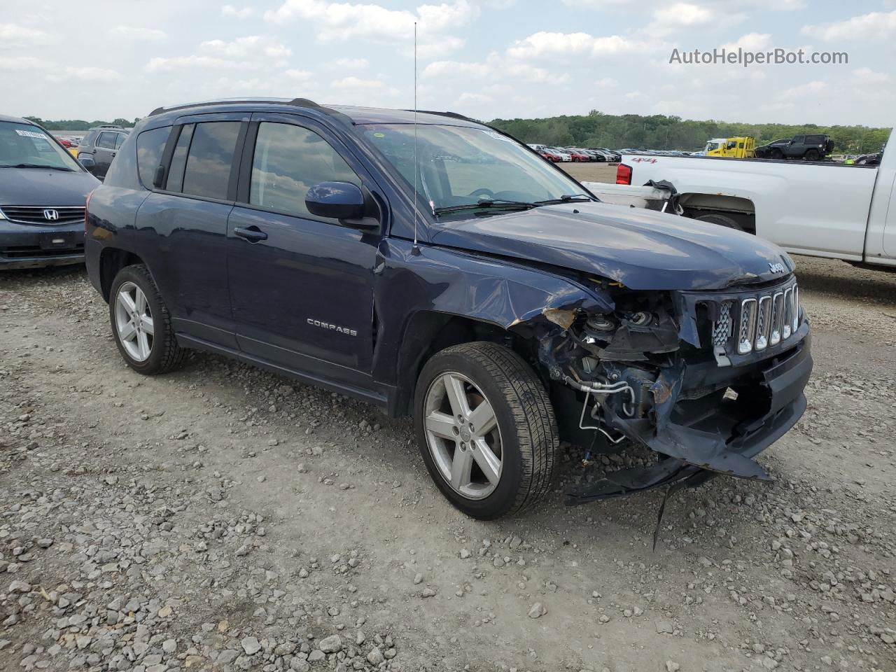 2014 Jeep Compass Latitude Blue vin: 1C4NJCEA9ED849436