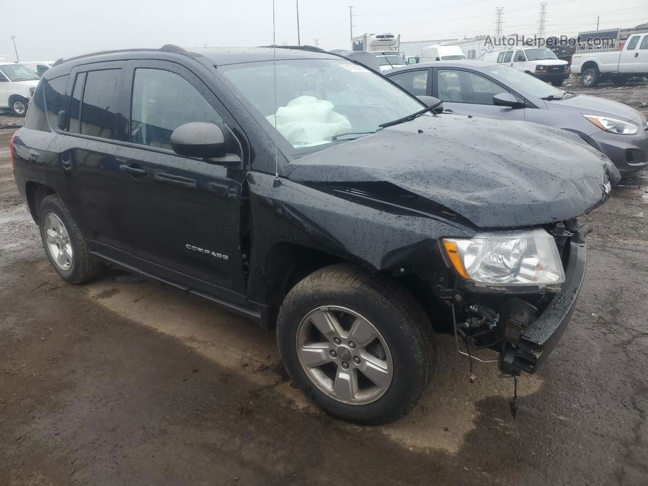 2013 Jeep Compass Latitude Black vin: 1C4NJCEAXDD255405