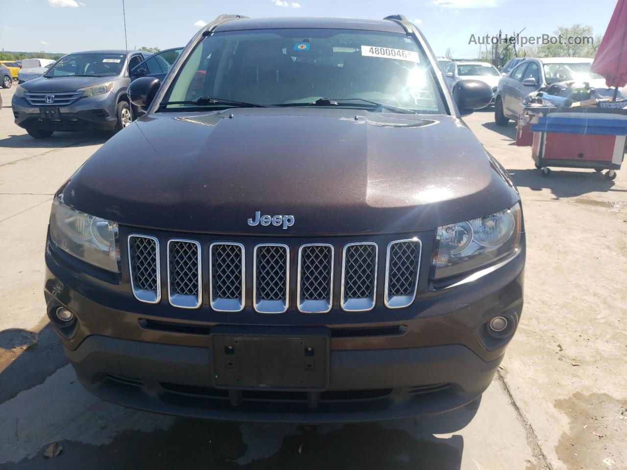 2014 Jeep Compass Latitude Brown vin: 1C4NJCEAXED625978