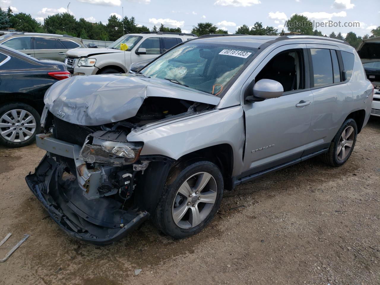 2016 Jeep Compass Latitude Серый vin: 1C4NJCEAXGD800572