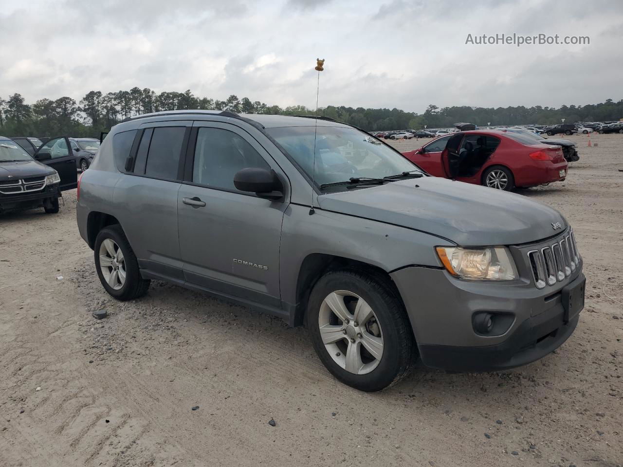 2013 Jeep Compass Latitude Серый vin: 1C4NJCEB1DD102405