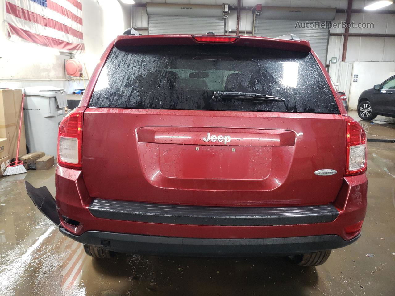 2013 Jeep Compass Latitude Red vin: 1C4NJCEB2DD158837