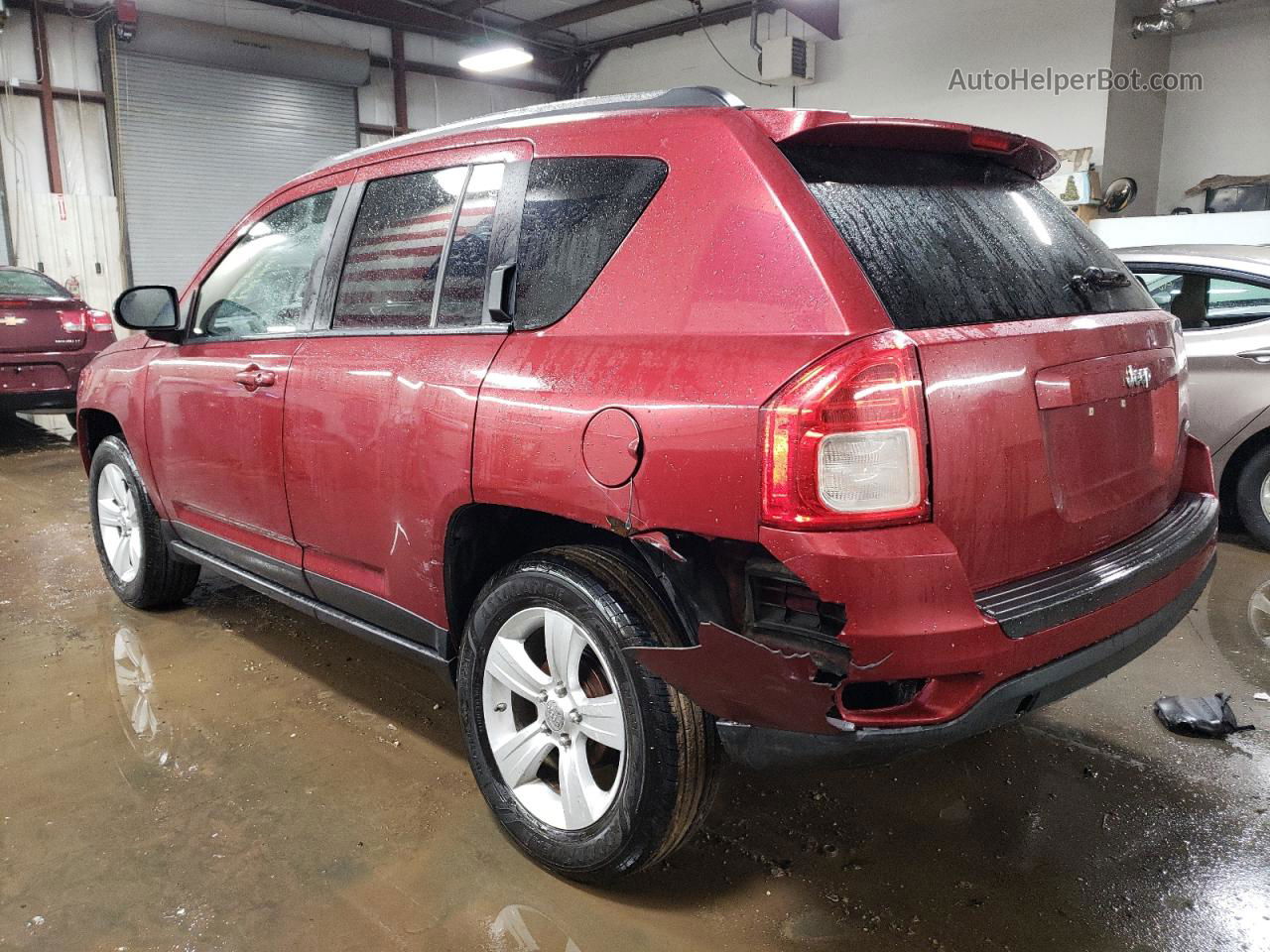 2013 Jeep Compass Latitude Red vin: 1C4NJCEB2DD158837