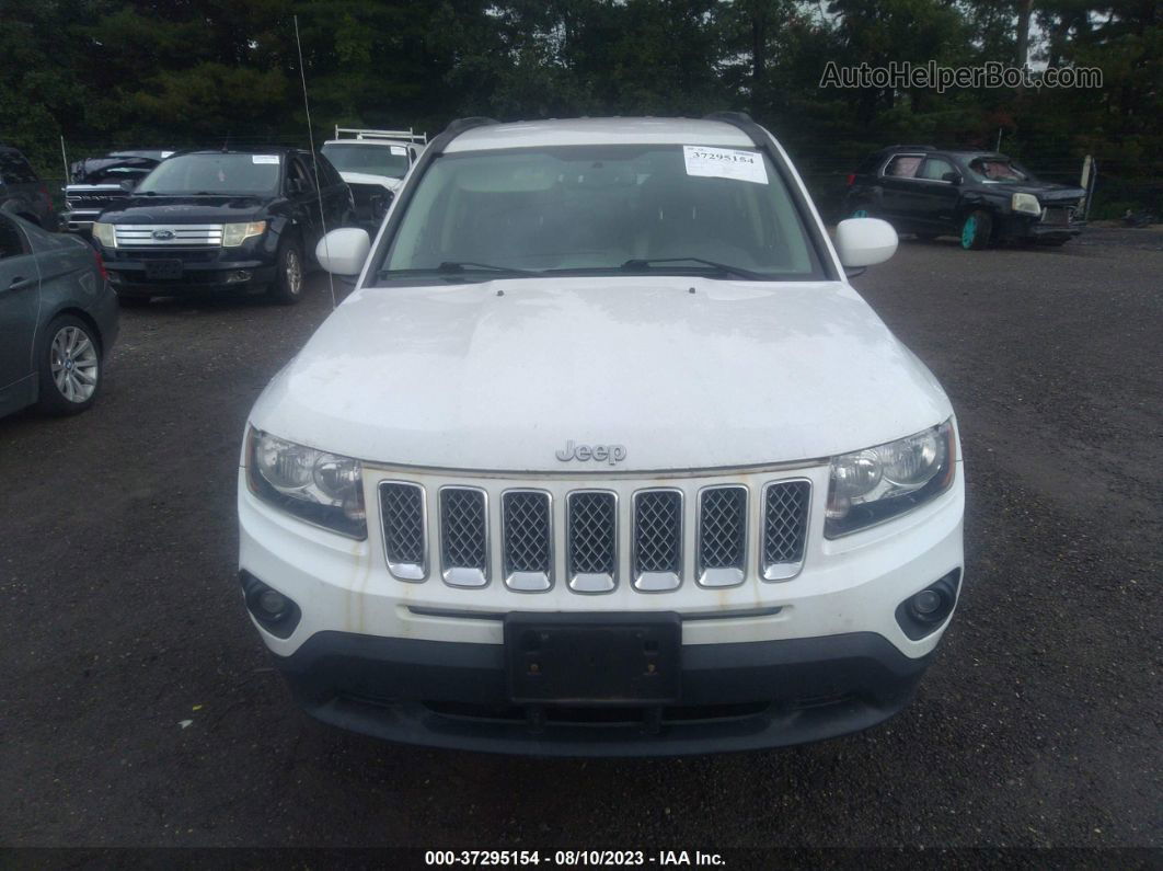 2014 Jeep Compass Latitude White vin: 1C4NJCEB2ED696732