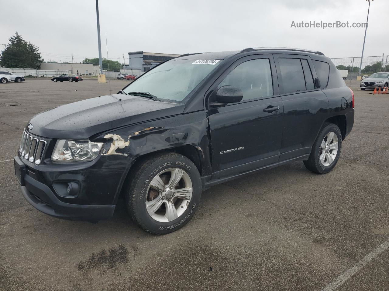 2013 Jeep Compass Latitude Black vin: 1C4NJCEB3DD100347