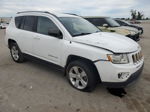 2013 Jeep Compass Latitude White vin: 1C4NJCEB4DD275996