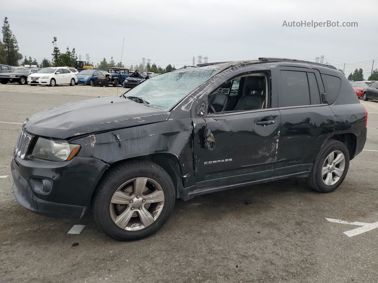 2014 Jeep Compass Latitude Black vin: 1C4NJCEB4ED502203