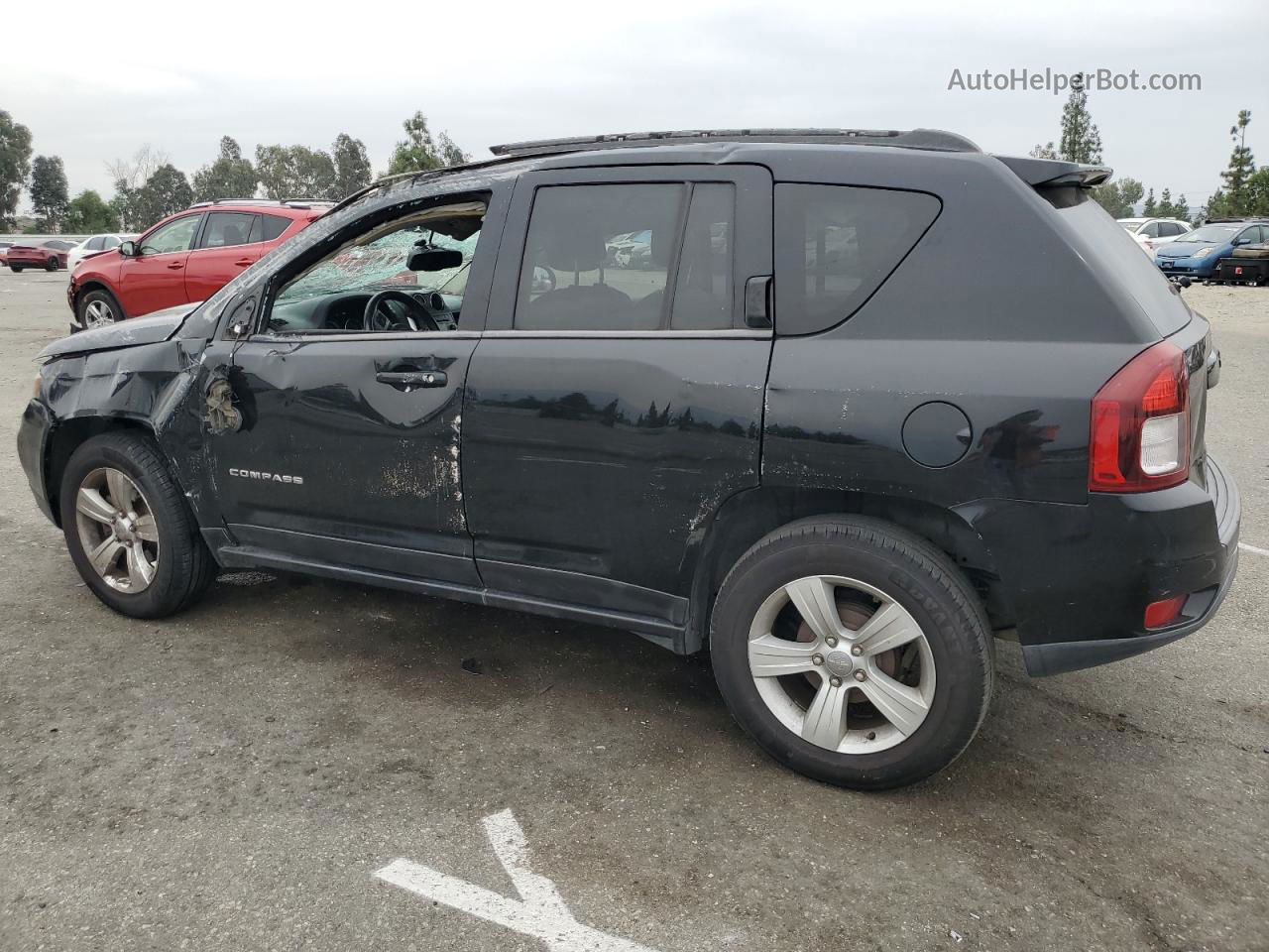 2014 Jeep Compass Latitude Black vin: 1C4NJCEB4ED502203