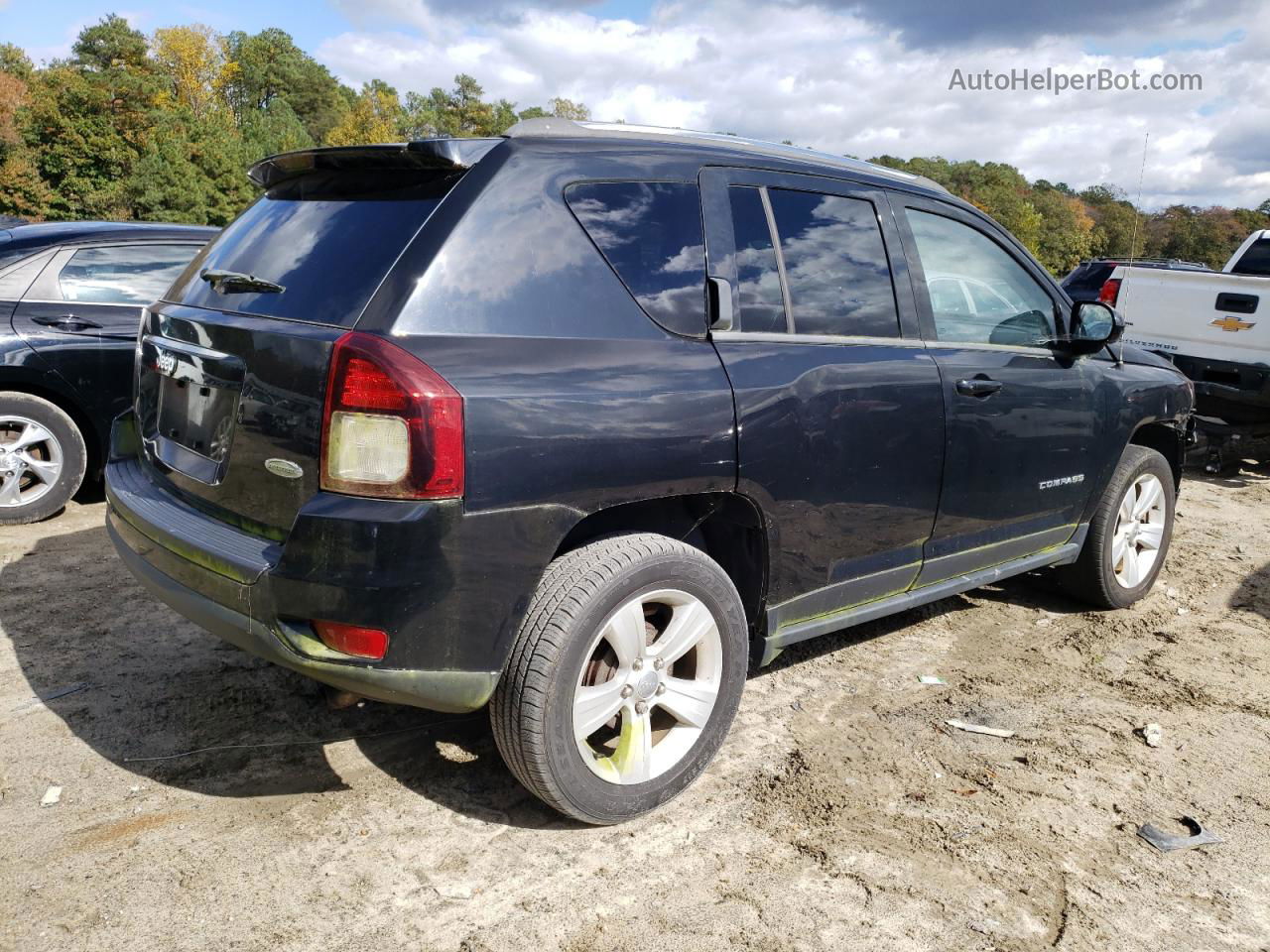 2014 Jeep Compass Latitude Черный vin: 1C4NJCEB4ED537744