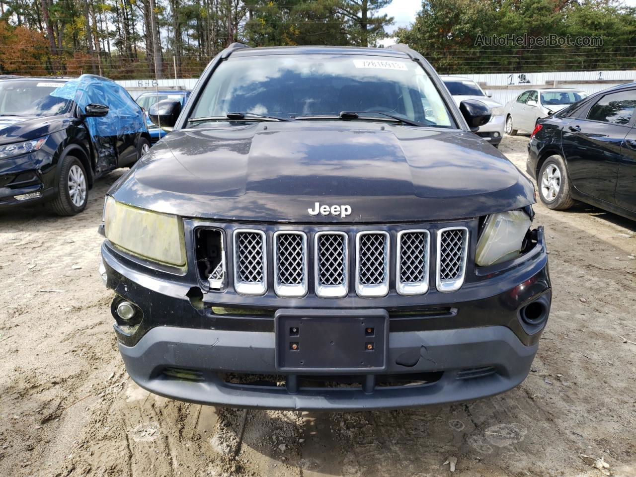 2014 Jeep Compass Latitude Черный vin: 1C4NJCEB4ED537744