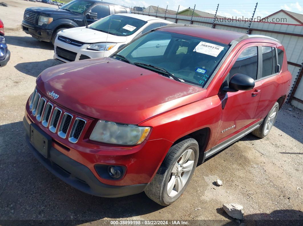 2013 Jeep Compass Latitude Red vin: 1C4NJCEB6DD102061