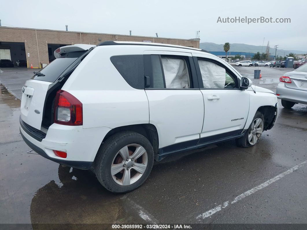 2014 Jeep Compass Latitude White vin: 1C4NJCEB6ED537938