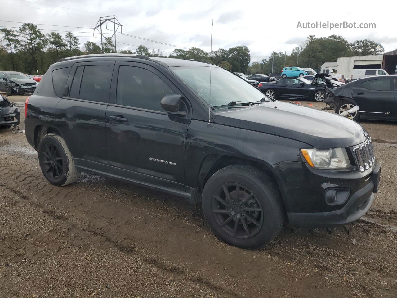 2013 Jeep Compass Latitude Black vin: 1C4NJCEB7DD205635