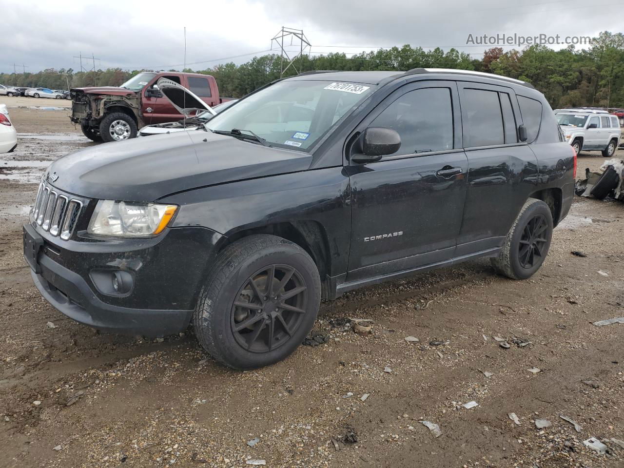 2013 Jeep Compass Latitude Black vin: 1C4NJCEB7DD205635