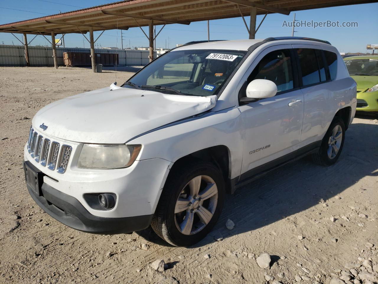 2014 Jeep Compass Latitude White vin: 1C4NJCEB7ED522672