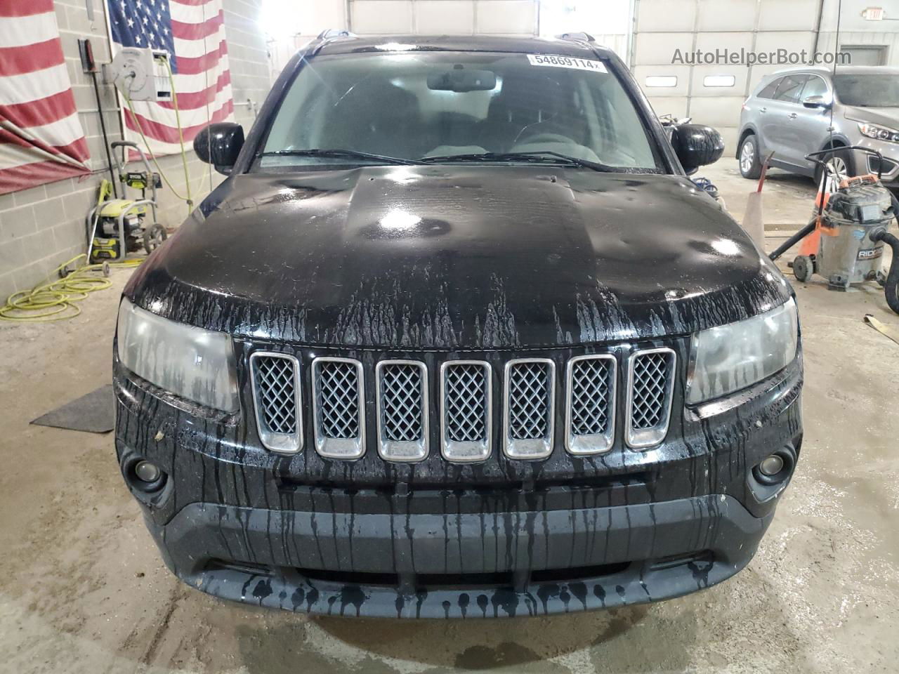 2014 Jeep Compass Latitude Black vin: 1C4NJCEB7ED575033