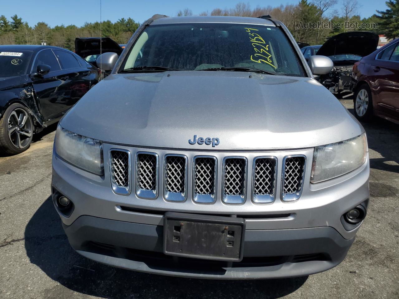 2016 Jeep Compass Latitude Silver vin: 1C4NJCEB7GD669271