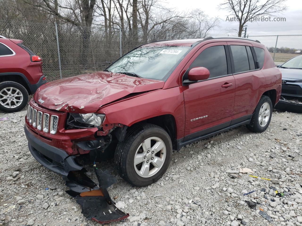 2016 Jeep Compass Latitude Бордовый vin: 1C4NJCEB9GD620668