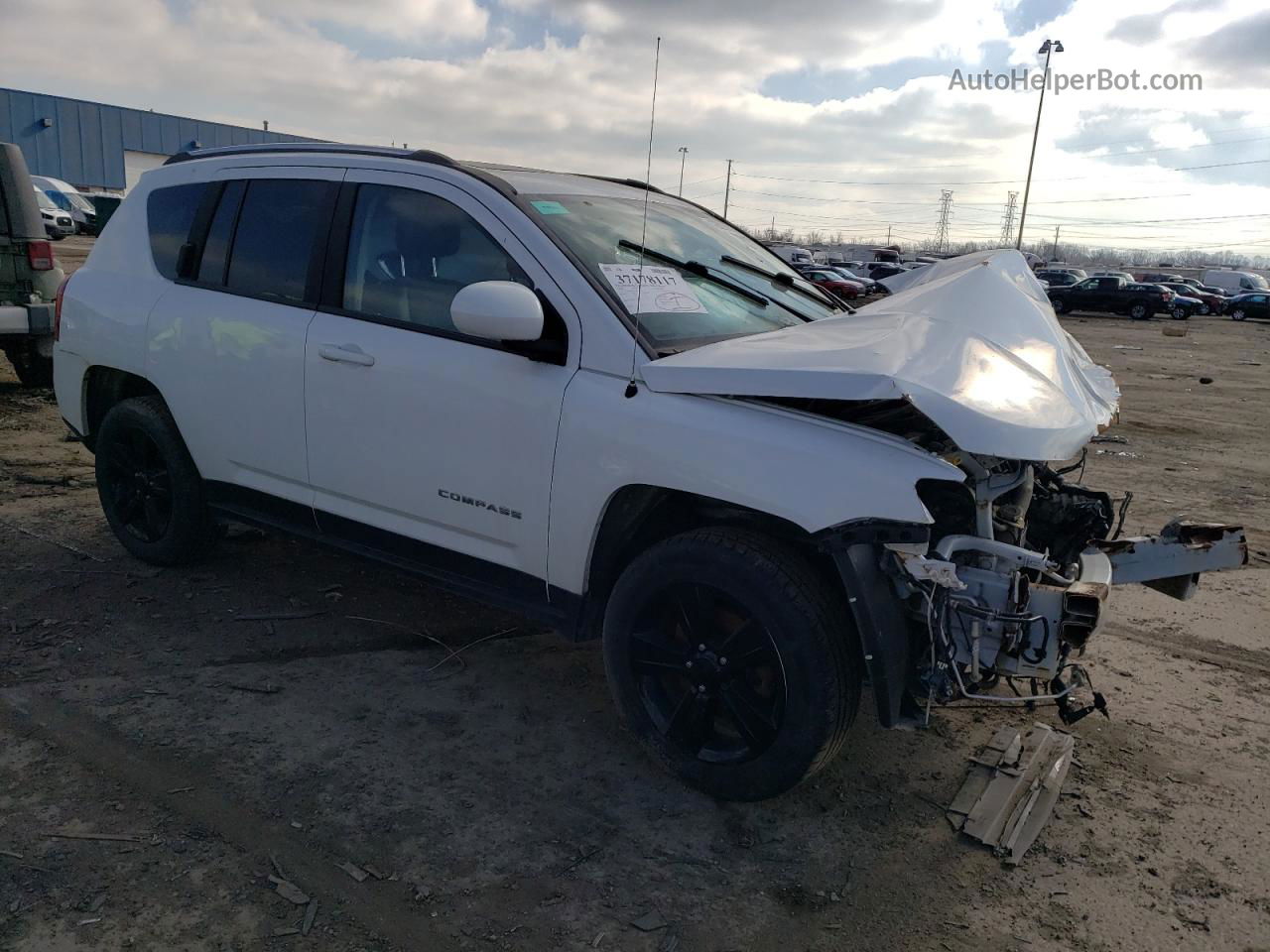 2016 Jeep Compass Sport White vin: 1C4NJDAB7GD636105