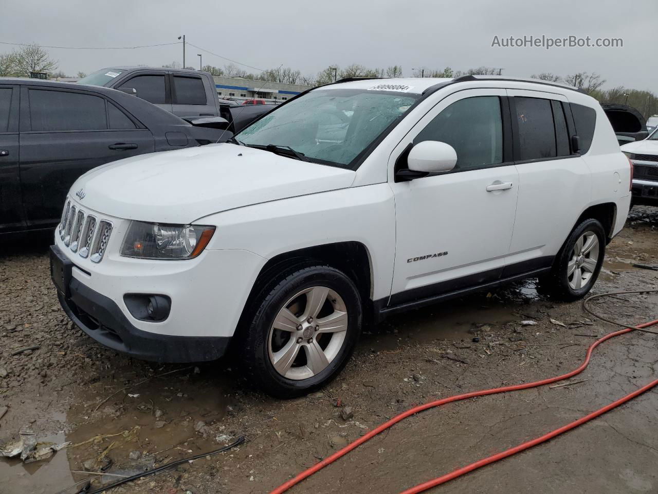 2014 Jeep Compass Sport White vin: 1C4NJDAB9ED835086