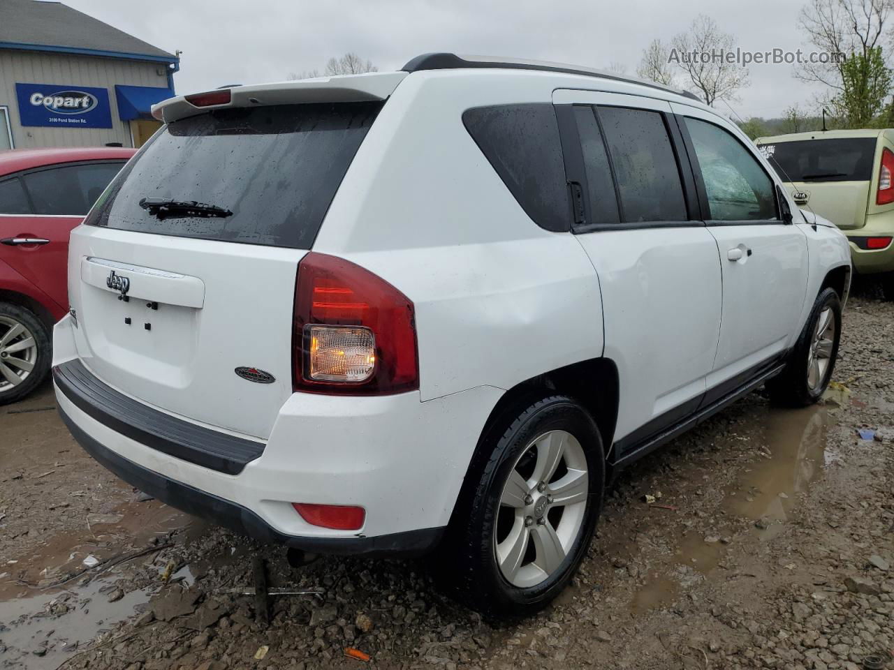 2014 Jeep Compass Sport White vin: 1C4NJDAB9ED835086