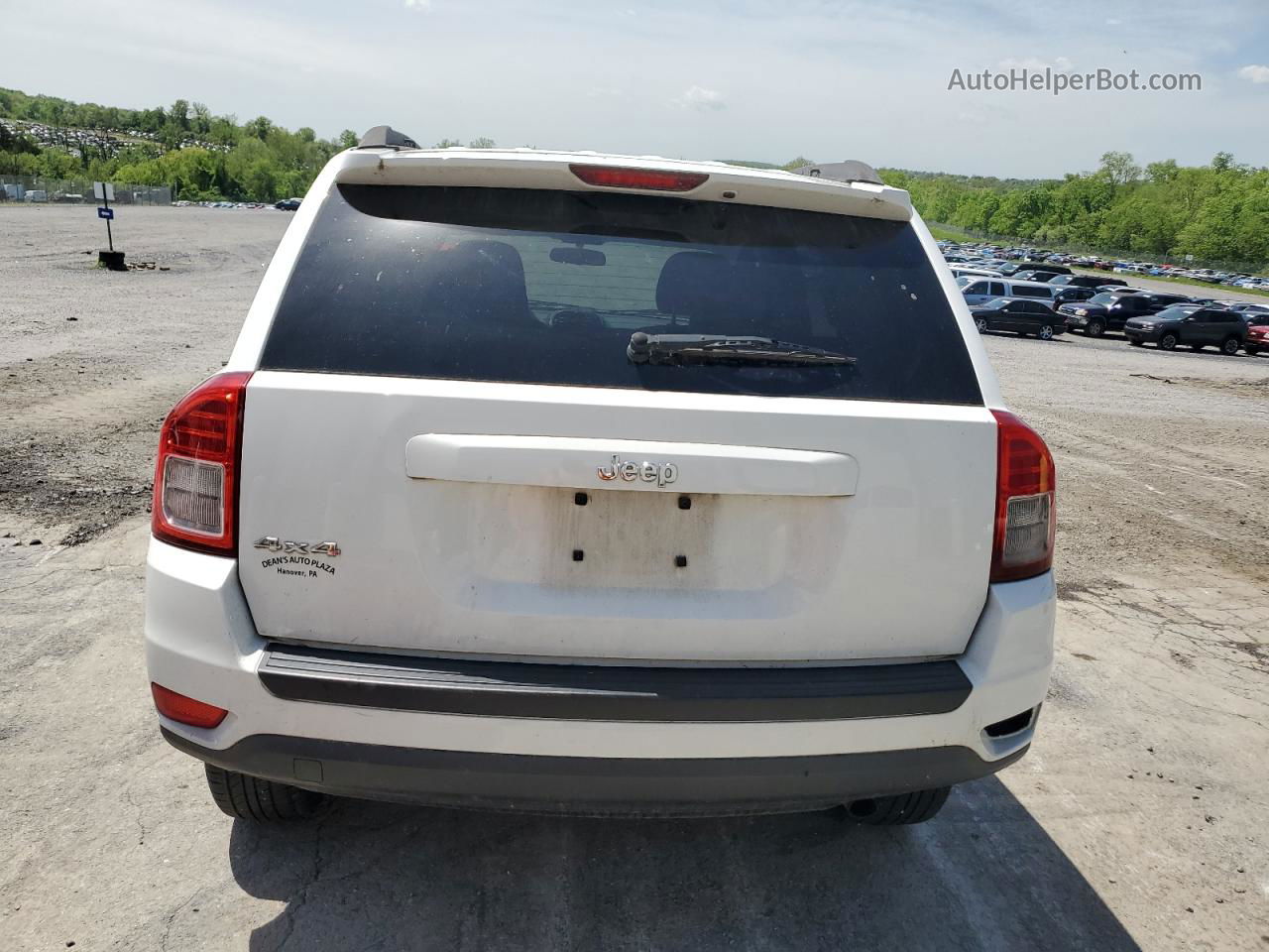 2013 Jeep Compass Sport White vin: 1C4NJDBB0DD245453