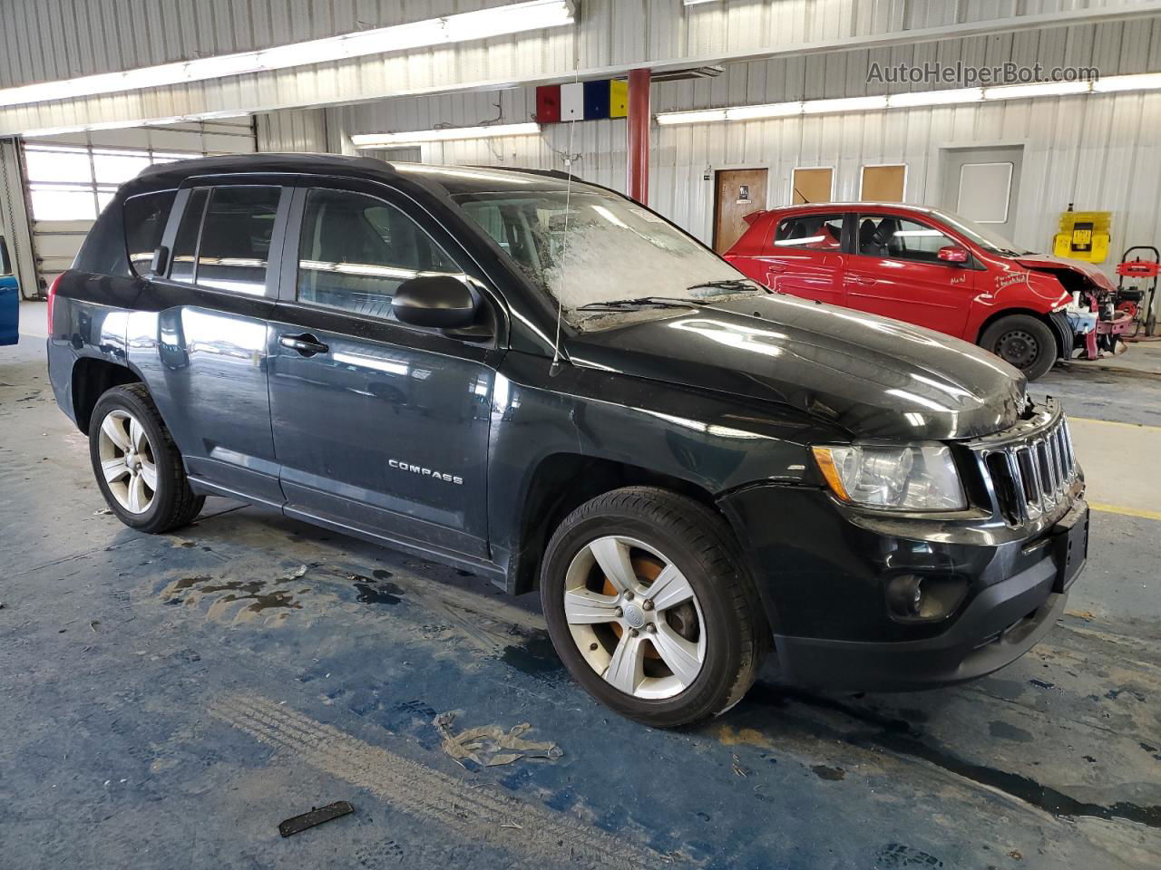 2013 Jeep Compass Sport Green vin: 1C4NJDBB0DD259336