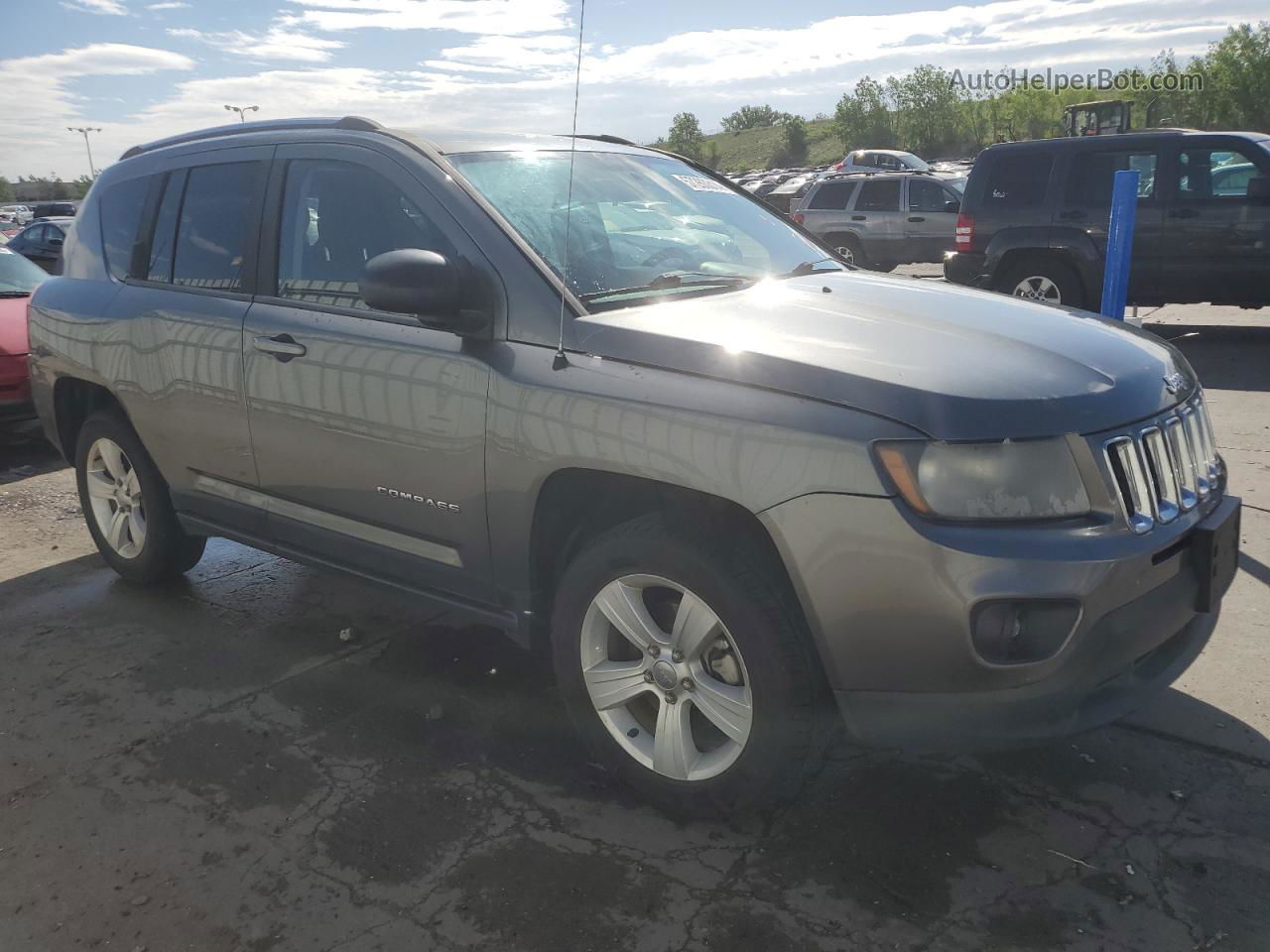 2014 Jeep Compass Sport Gray vin: 1C4NJDBB0ED518649