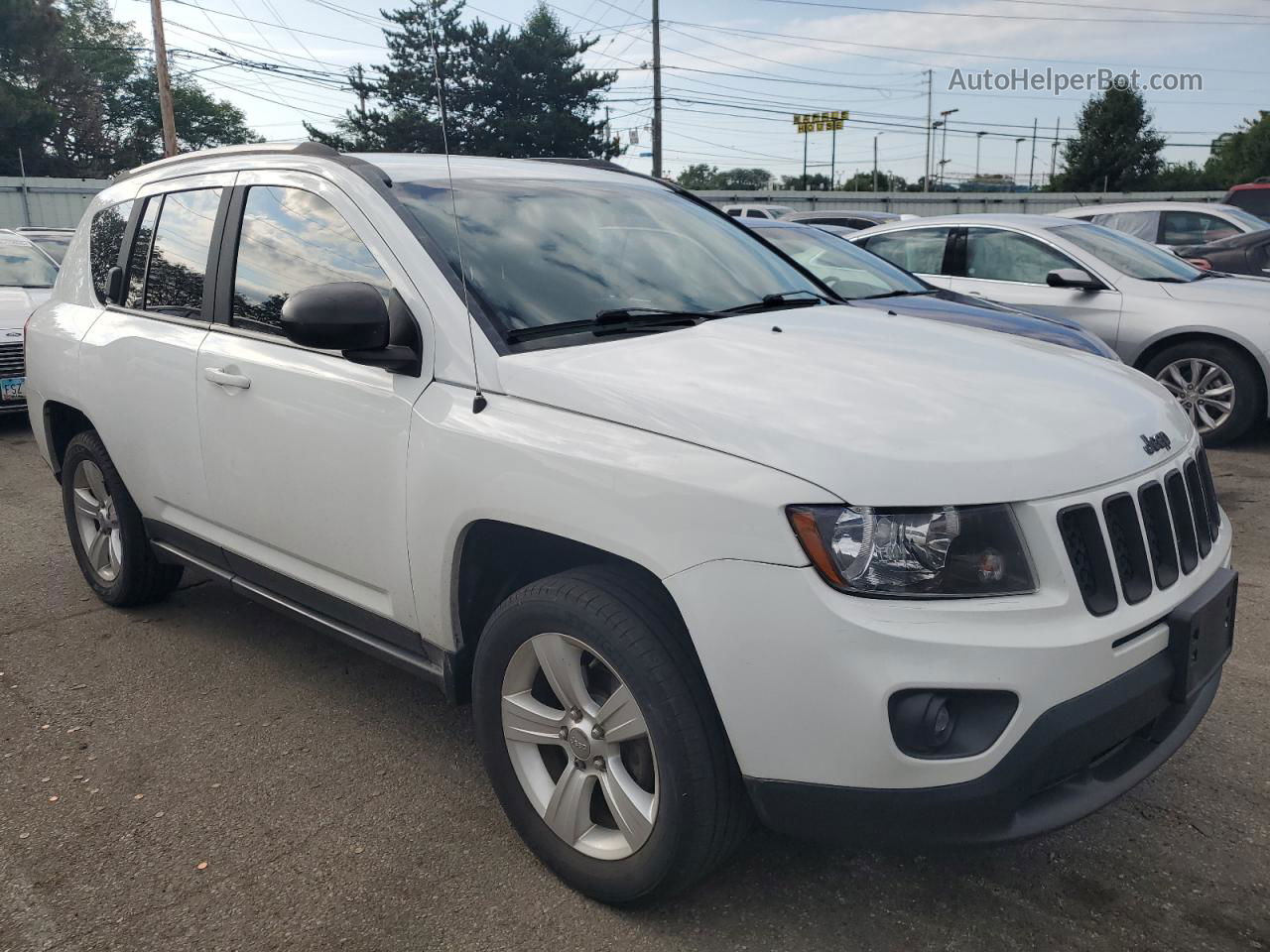 2016 Jeep Compass Sport White vin: 1C4NJDBB0GD521229