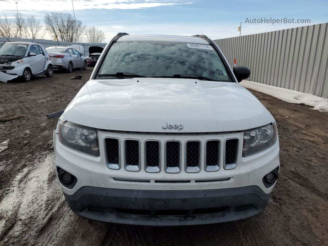 2016 Jeep Compass Sport White vin: 1C4NJDBB0GD670966