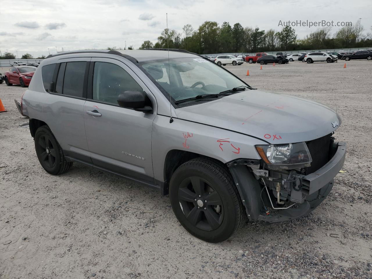 2016 Jeep Compass Sport Silver vin: 1C4NJDBB0GD778200