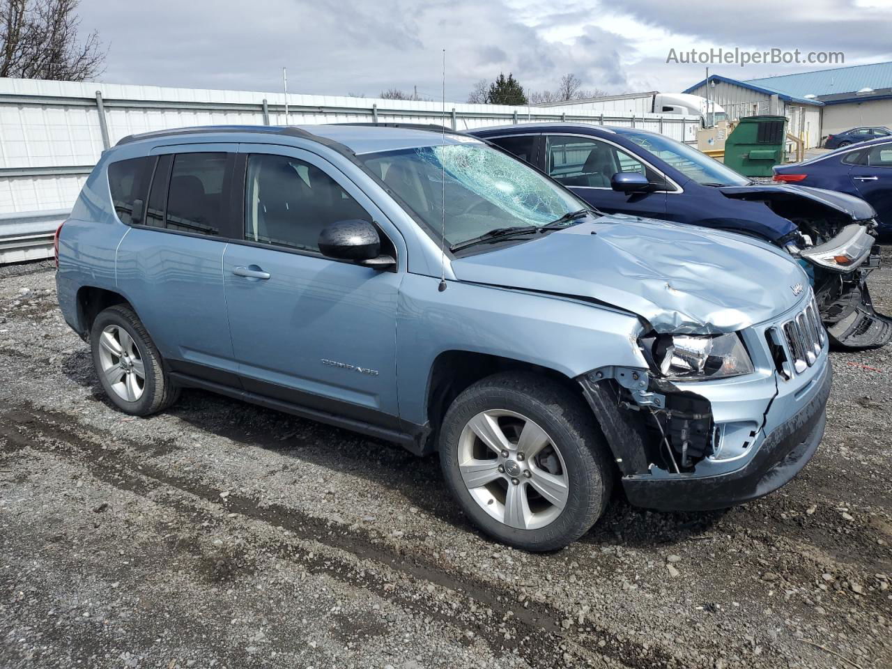 2014 Jeep Compass Sport Синий vin: 1C4NJDBB1ED514626